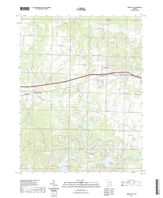 Wright City Missouri US Topo Map Image