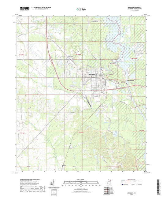 Aberdeen Mississippi US Topo Map Image