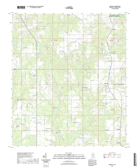 Agricola Mississippi US Topo Map Image