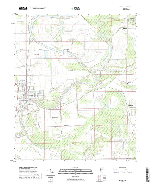 Belzoni Mississippi US Topo Map Image