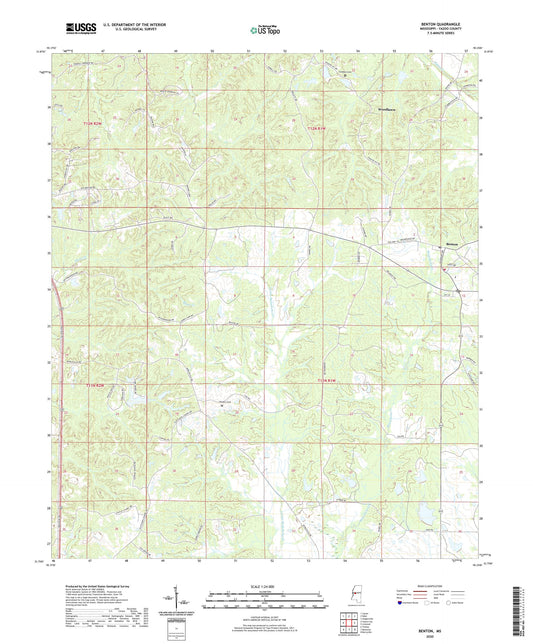 Benton Mississippi US Topo Map Image