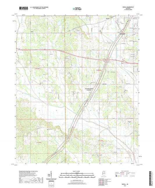Bissell Mississippi US Topo Map Image