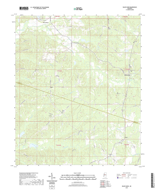 Black Hawk Mississippi US Topo Map Image