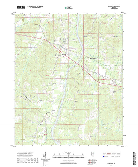 Burnsville Mississippi US Topo Map Image