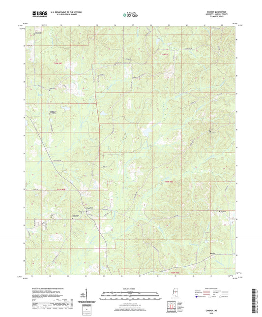 Camden Mississippi US Topo Map Image