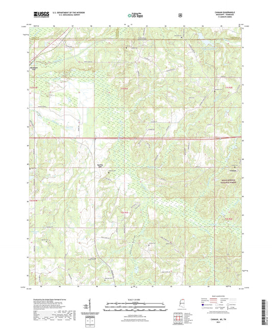 Canaan Mississippi US Topo Map Image