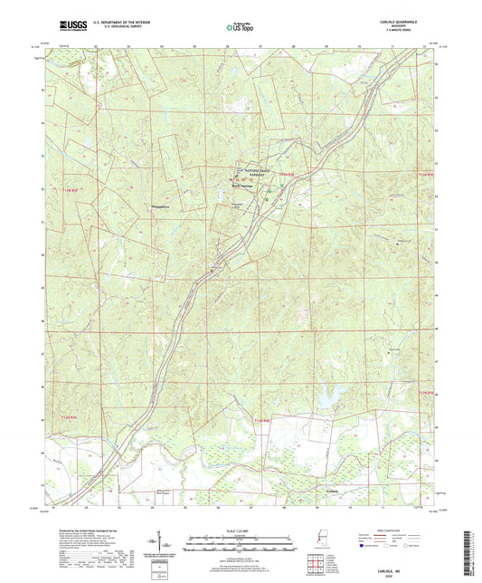 Carlisle Mississippi US Topo Map Image
