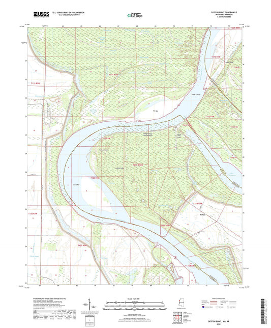 Catfish Point Mississippi US Topo Map Image