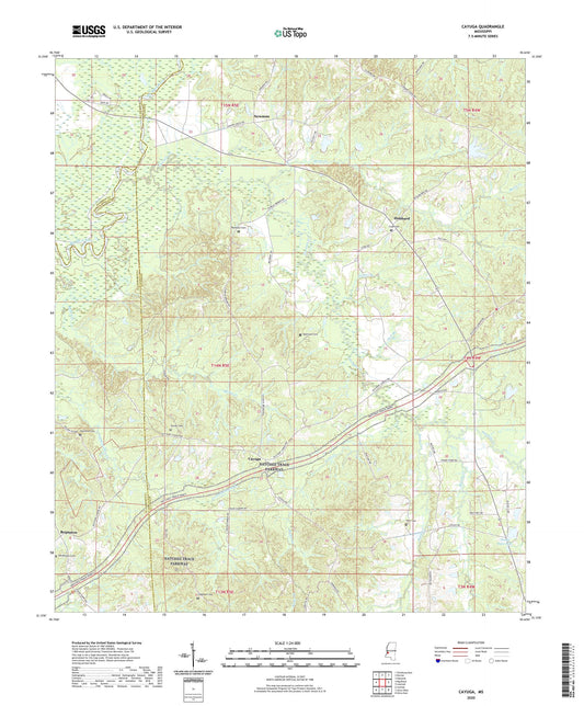 Cayuga Mississippi US Topo Map Image