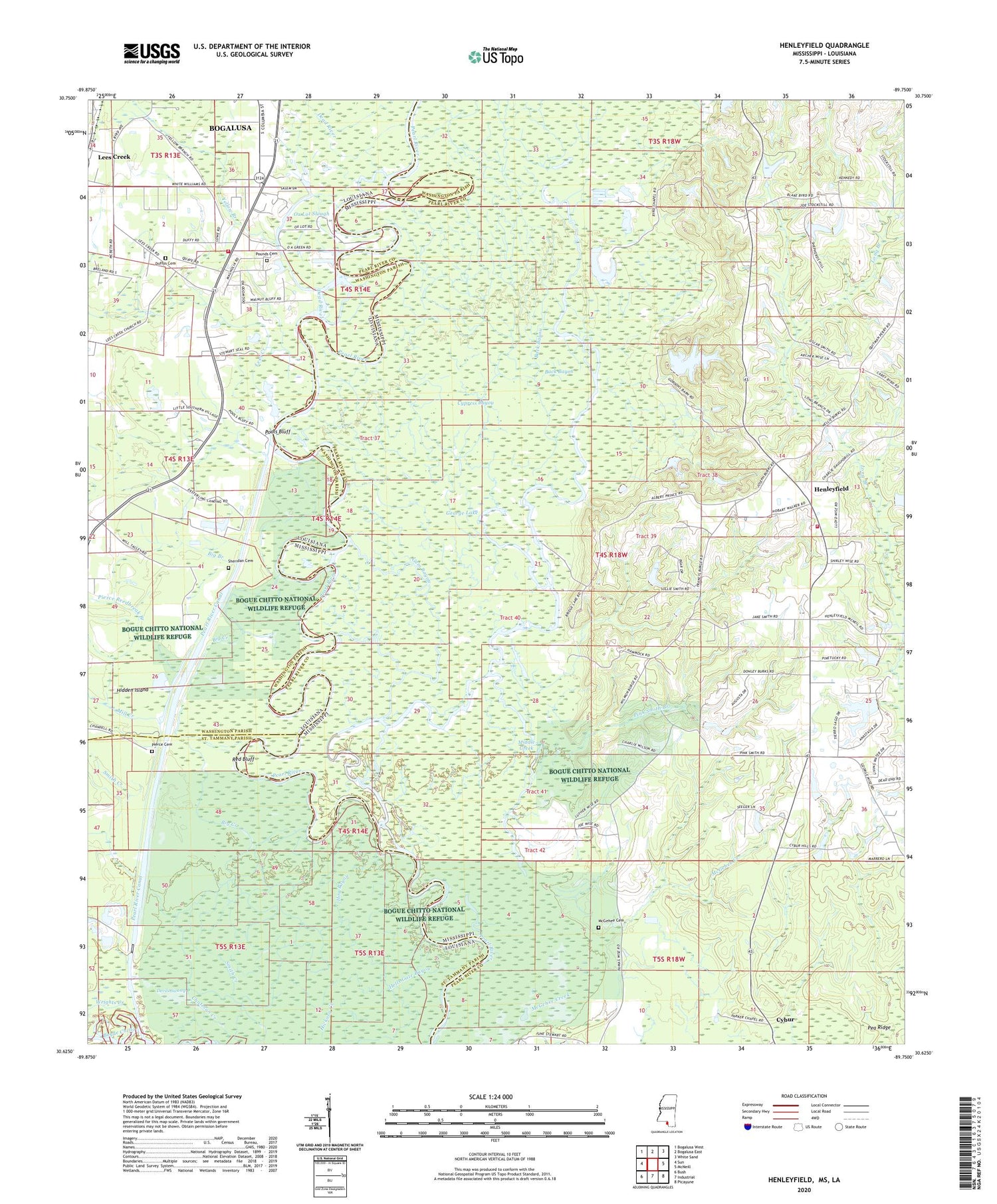 Henleyfield Mississippi US Topo Map Image