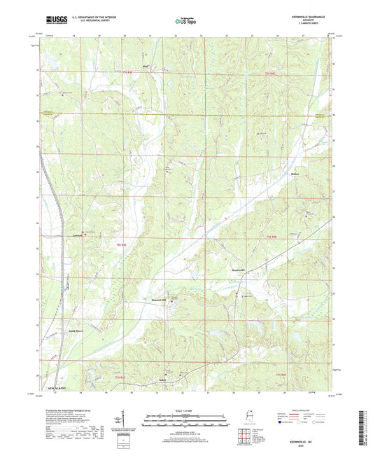 Keownville Mississippi US Topo Map Image