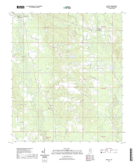 Ovett SE Mississippi US Topo Map Image