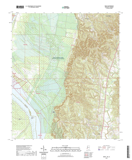 Sibley Mississippi US Topo Map Image