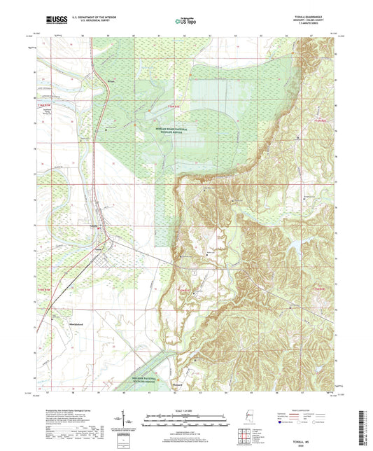 Tchula Mississippi US Topo Map Image