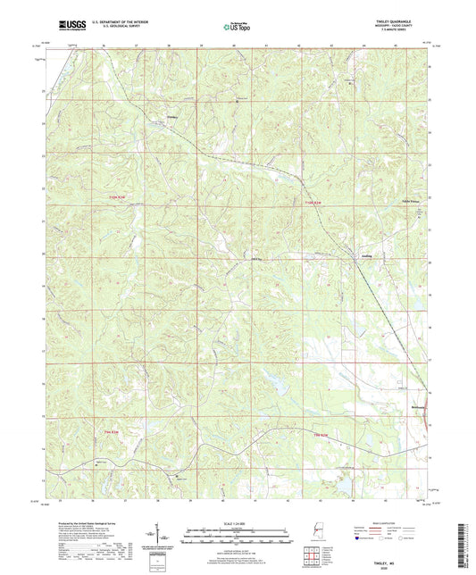 Tinsley Mississippi US Topo Map Image