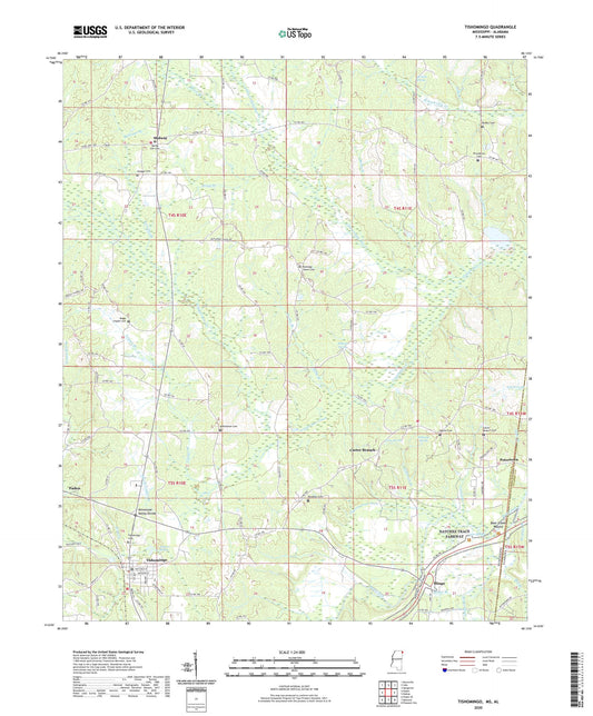 Tishomingo Mississippi US Topo Map Image