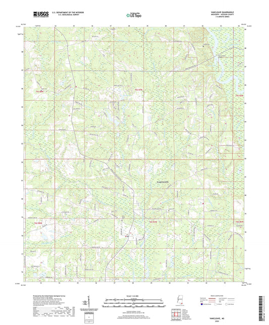 Vancleave Mississippi US Topo Map Image