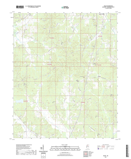 Velma Mississippi US Topo Map Image