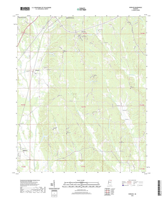 Wheeler Mississippi US Topo Map Image