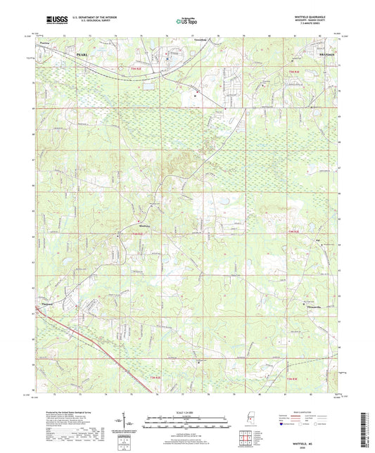 Whitfield Mississippi US Topo Map Image