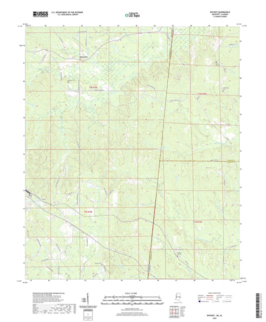 Whynot Mississippi US Topo Map Image