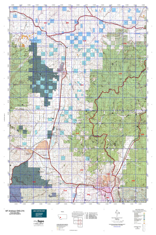 Montana Antelope GMU 215 Map Image