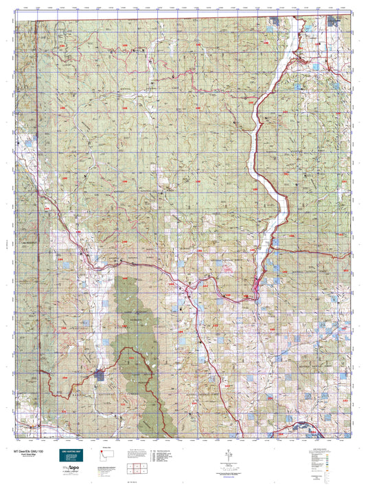 Montana Deer/Elk GMU 100 Map Image