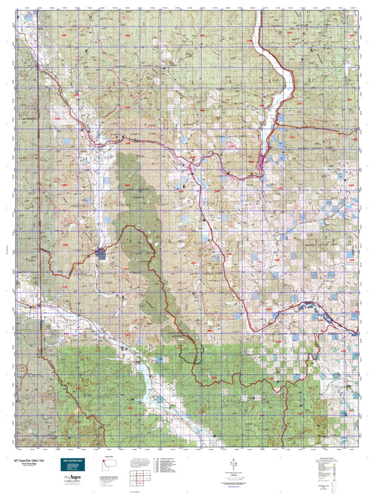 Montana Deer/Elk GMU 104 Map Image