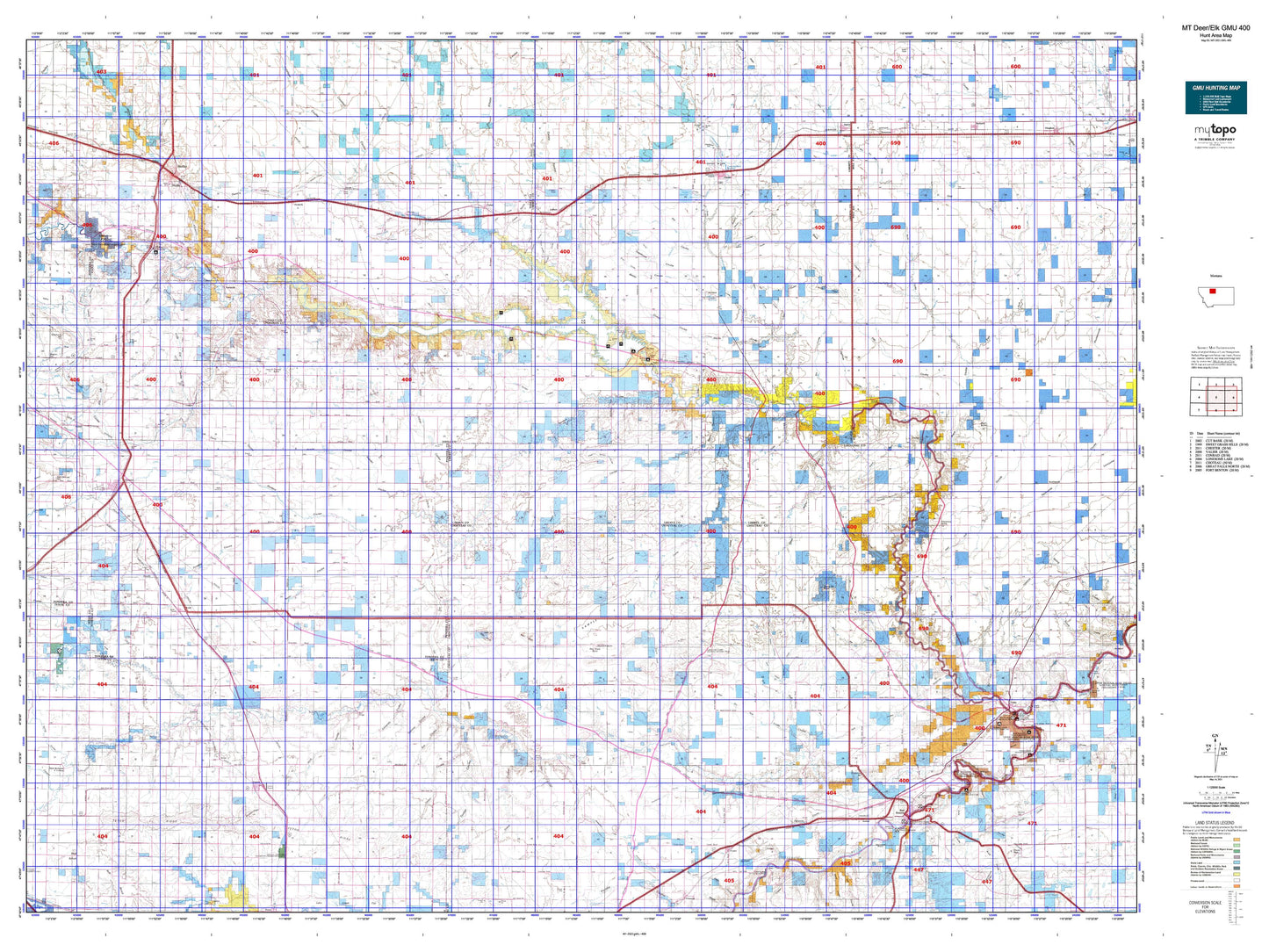 Montana Deer/Elk GMU 400 Map Image