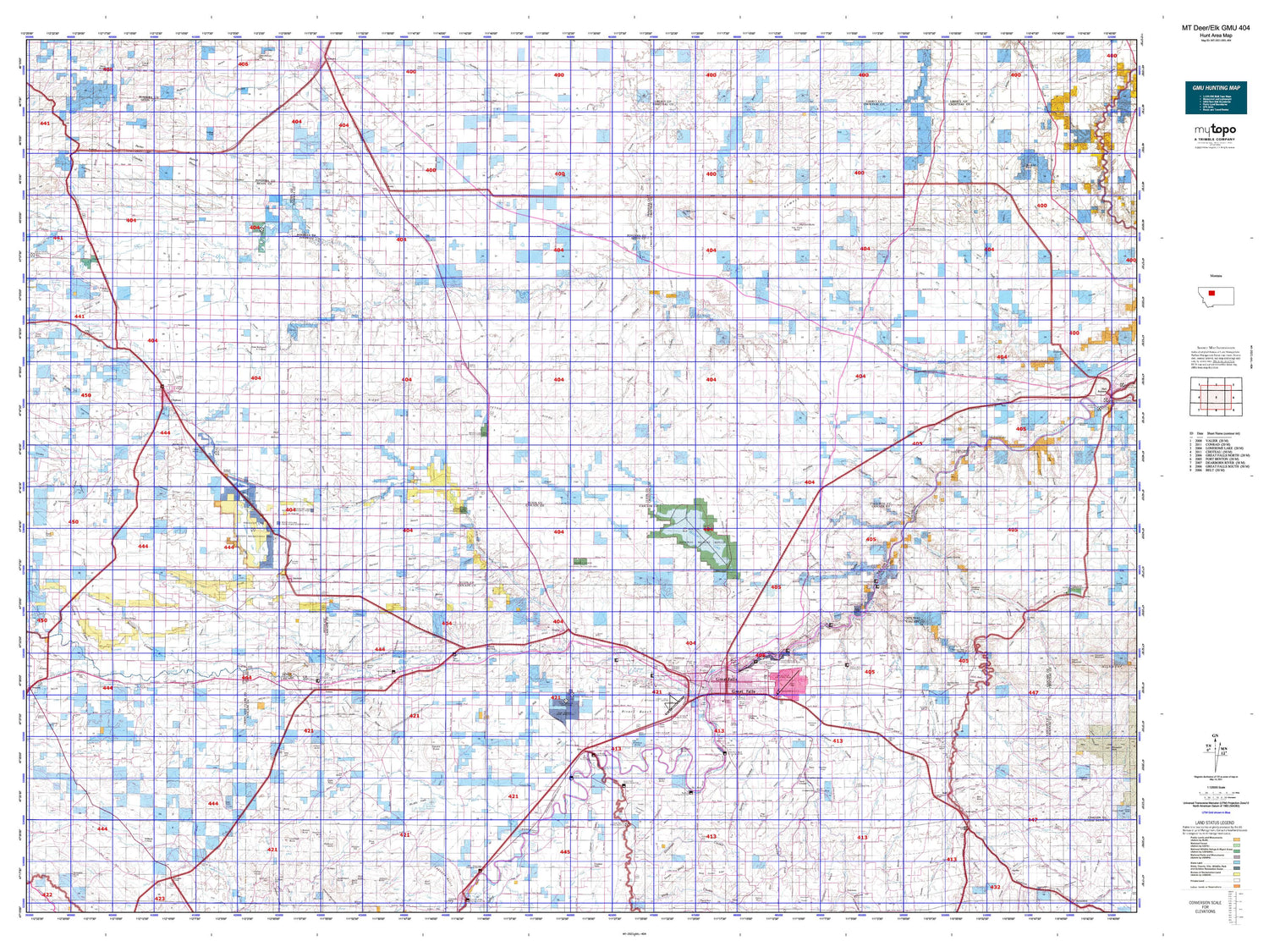 Montana Deer/Elk GMU 404 Map Image