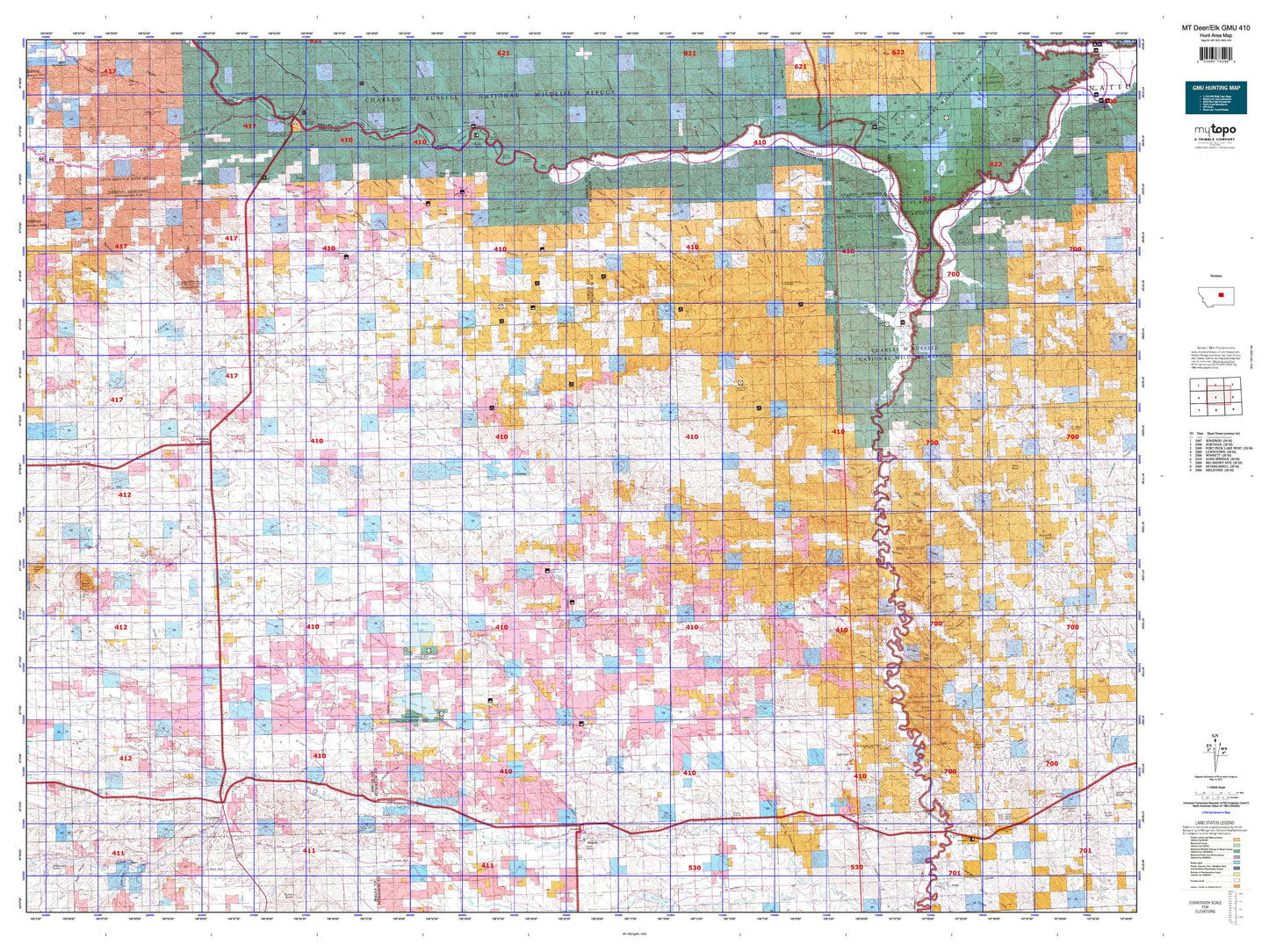 Montana Deer/Elk GMU 410 Map Image