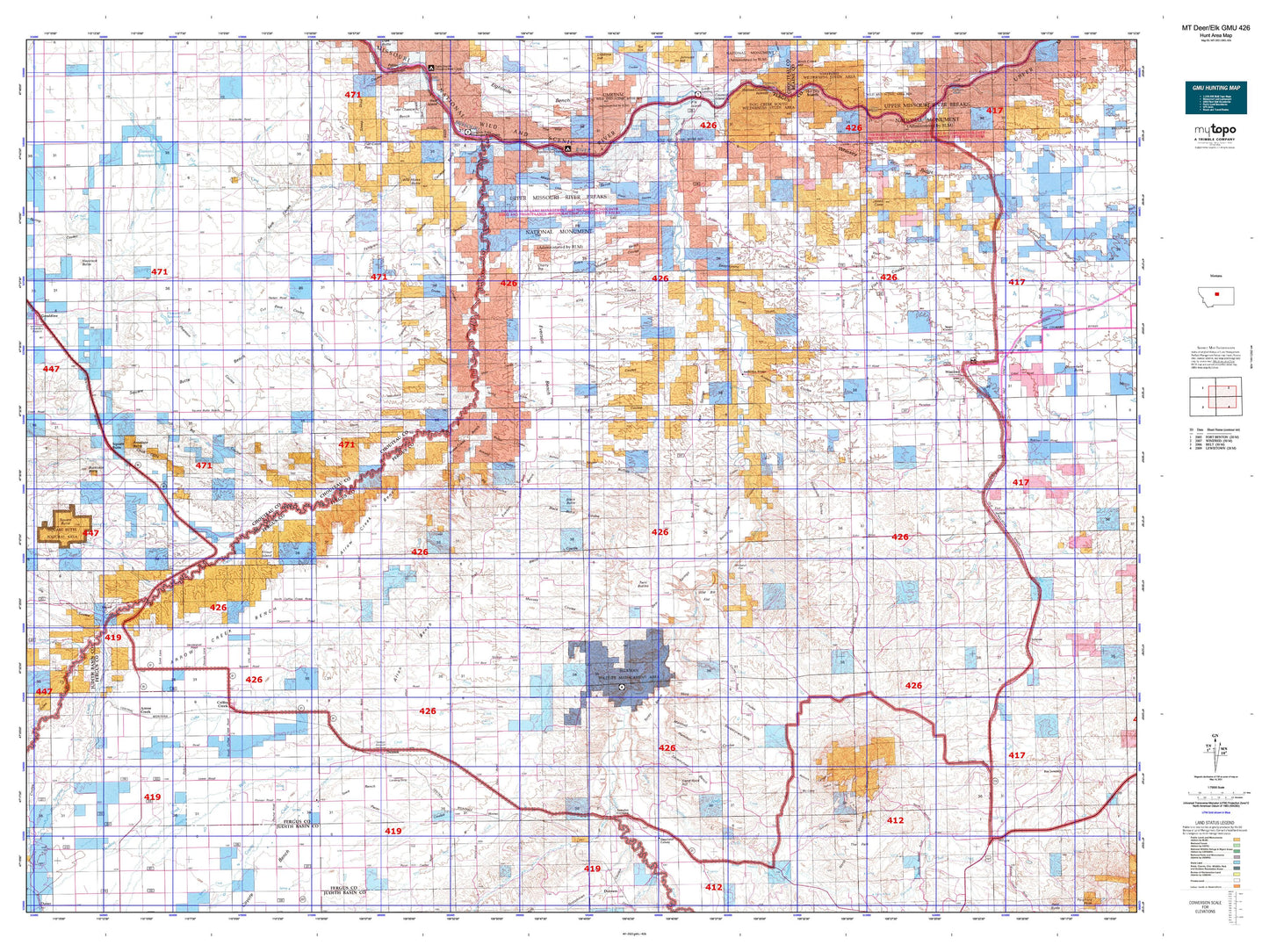 Montana Deer/Elk GMU 426 Map Image