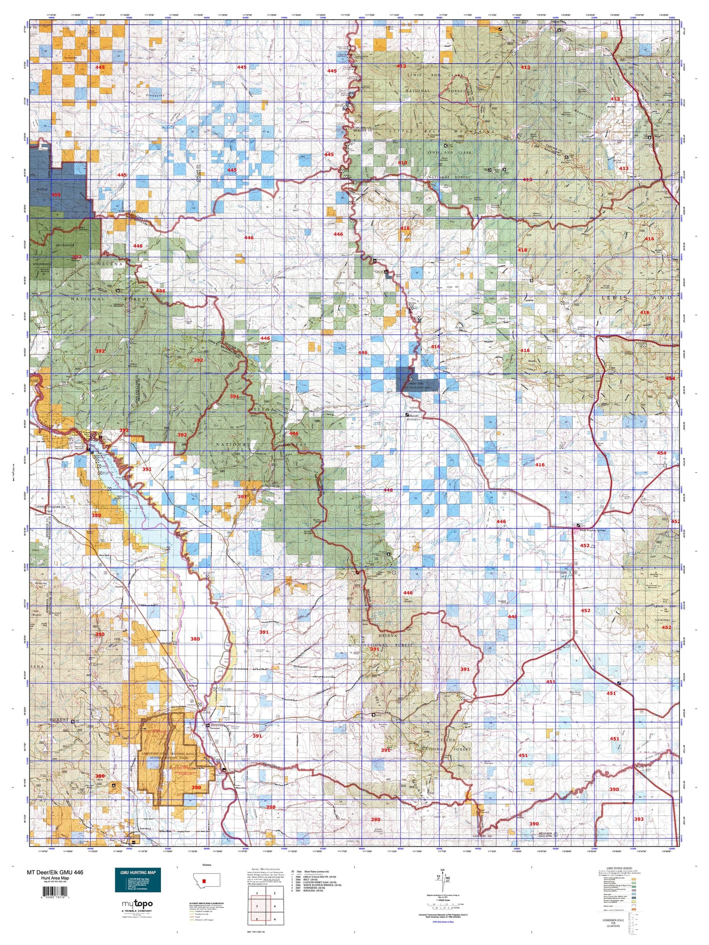 Montana Deer/Elk GMU 446 Map Image