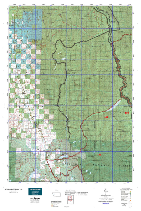 Montana Mountain Goat GMU 132 Map Image