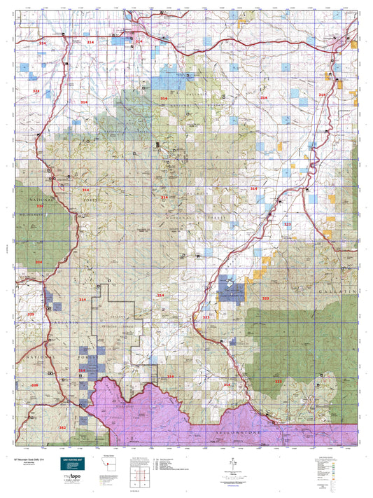 Montana Mountain Goat GMU 314 Map Image