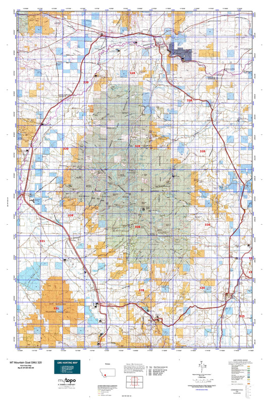 Montana Mountain Goat GMU 320 Map Image
