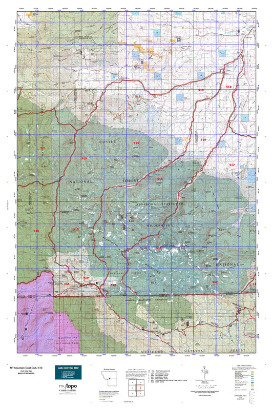 Montana Mountain Goat GMU 519 Map Image