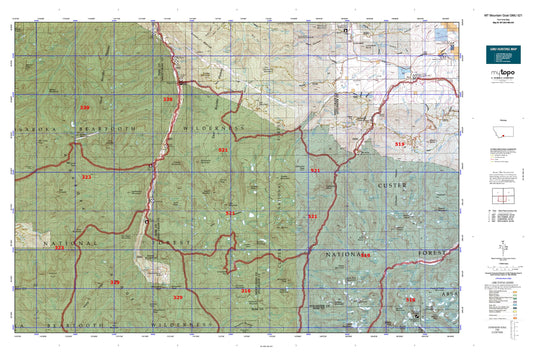 Montana Mountain Goat GMU 521 Map Image