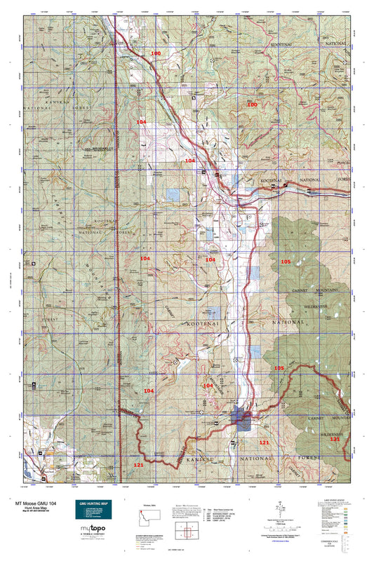 Montana Moose GMU 104 Map Image