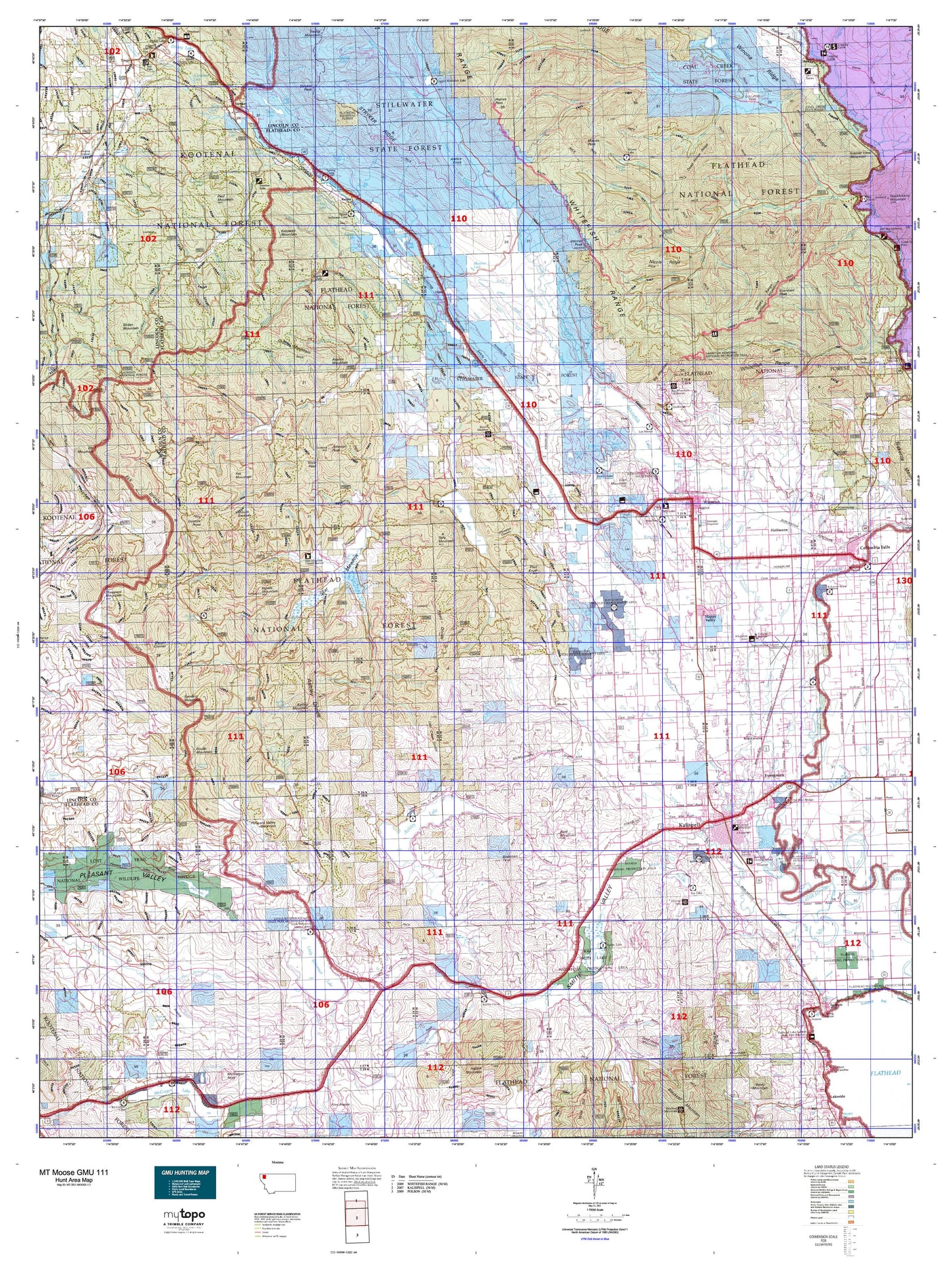 Montana Moose GMU 111 Map Image