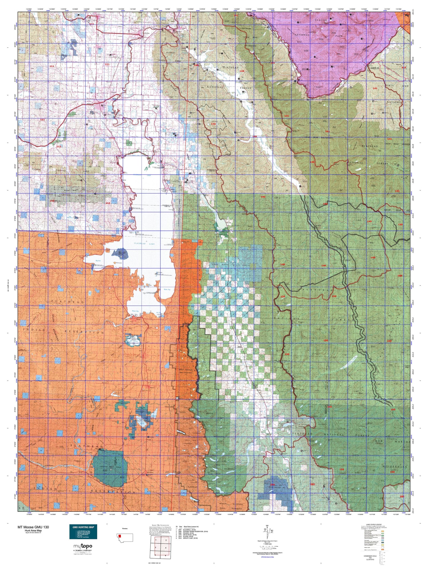 Montana Moose GMU 130 Map Image