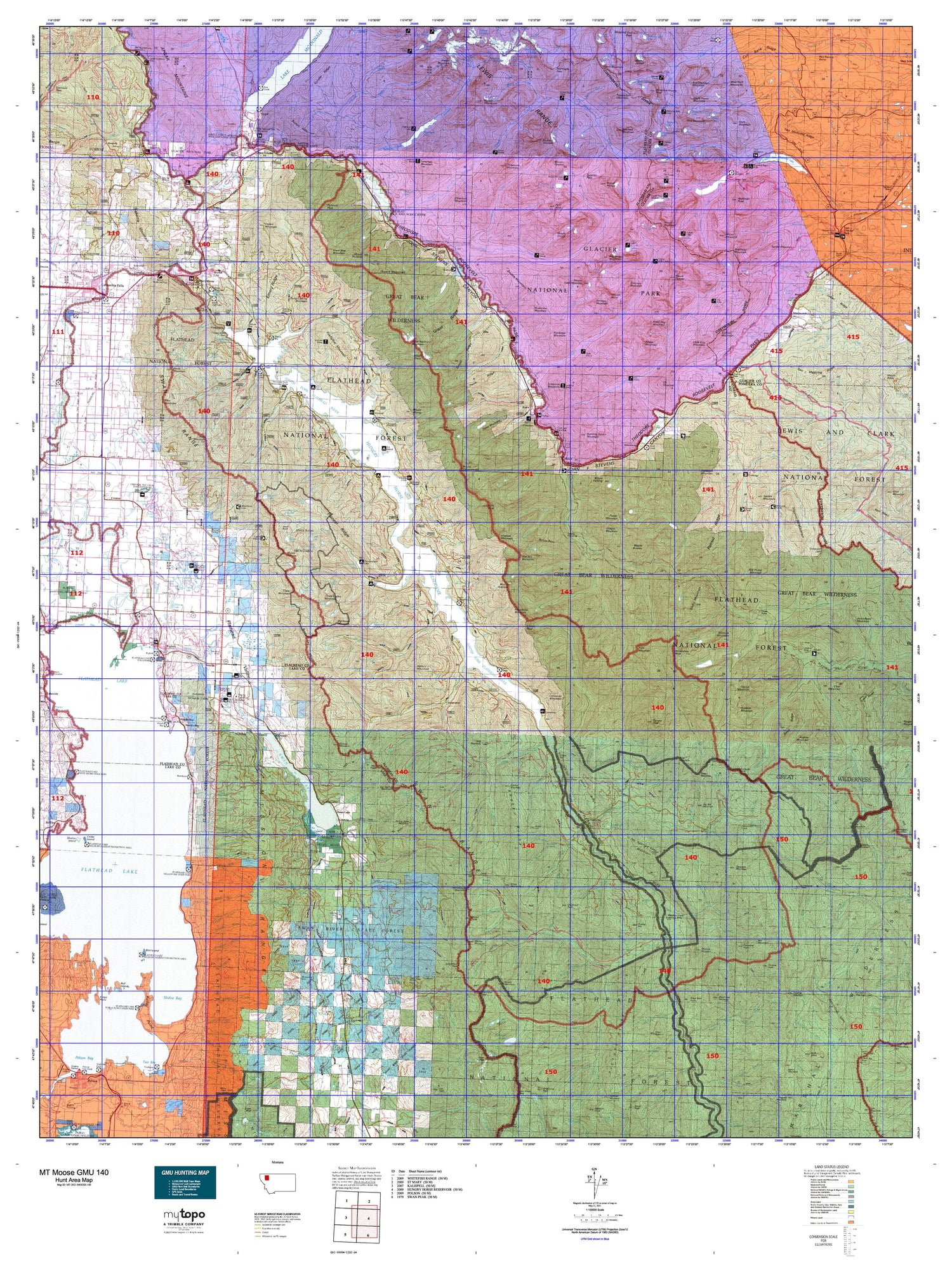 Montana Moose GMU 140 Map Image