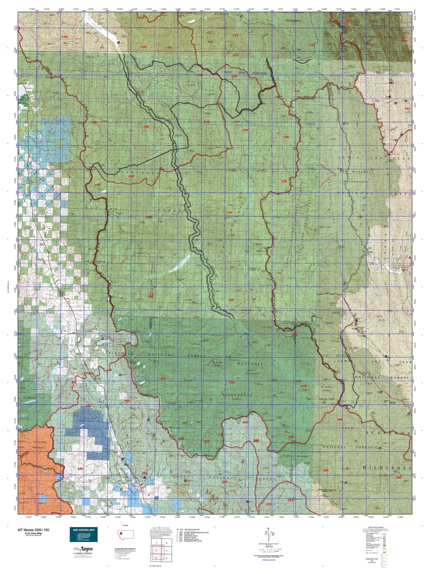 Montana Moose GMU 150 Map Image