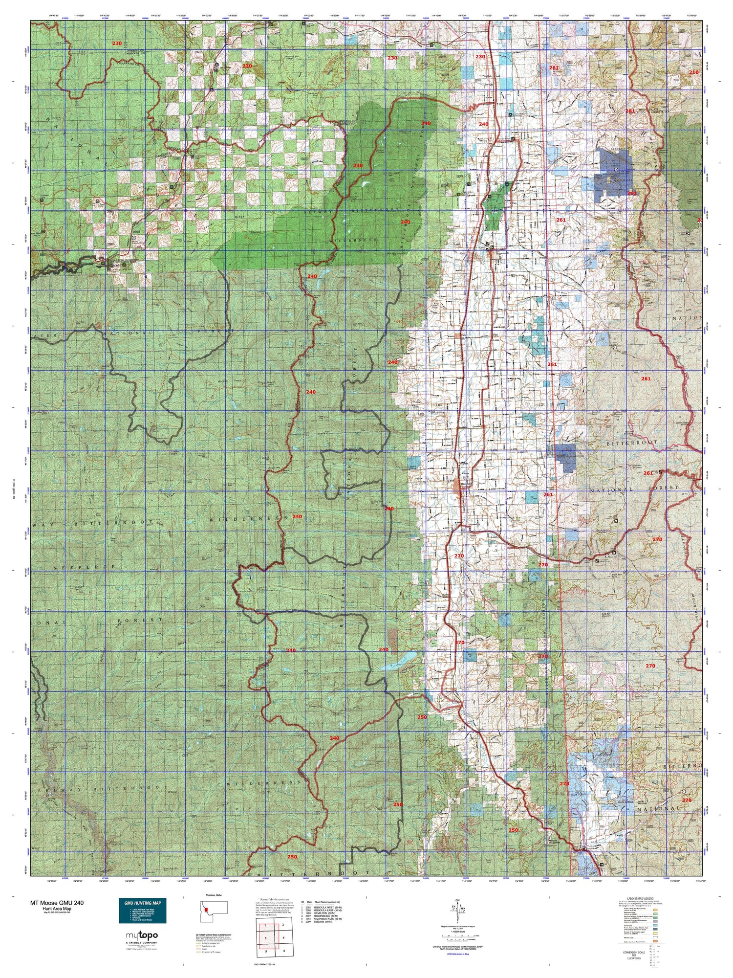 Montana Moose GMU 240 Map Image