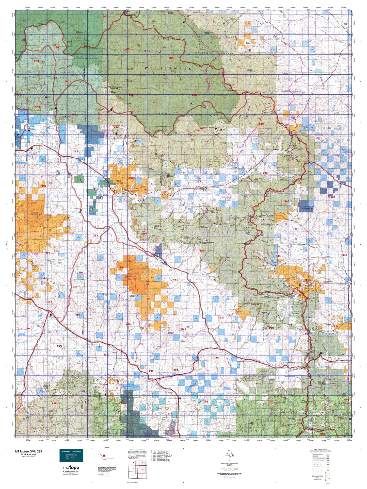 Montana Moose GMU 293 Map Image