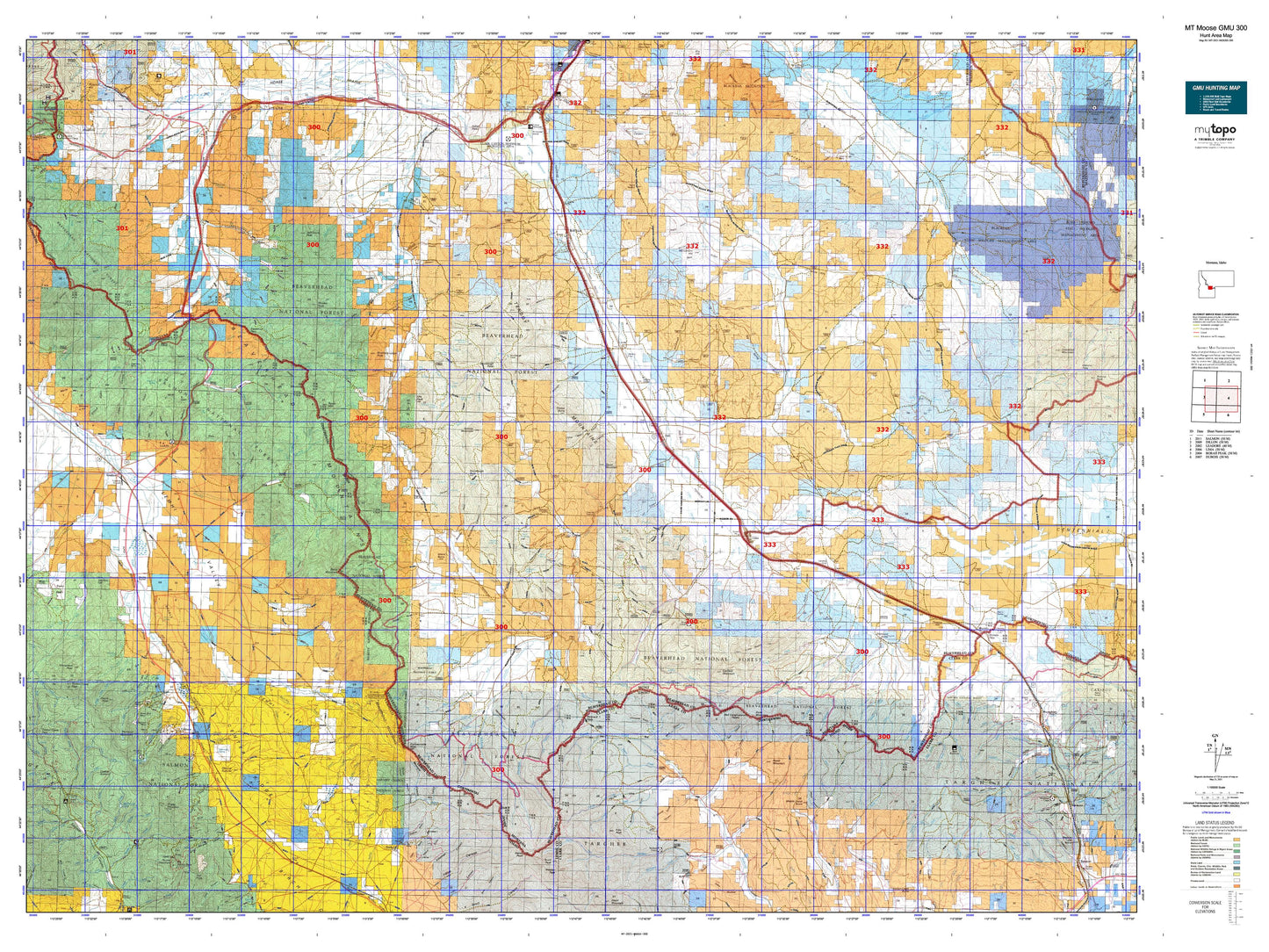 Montana Moose GMU 300 Map Image