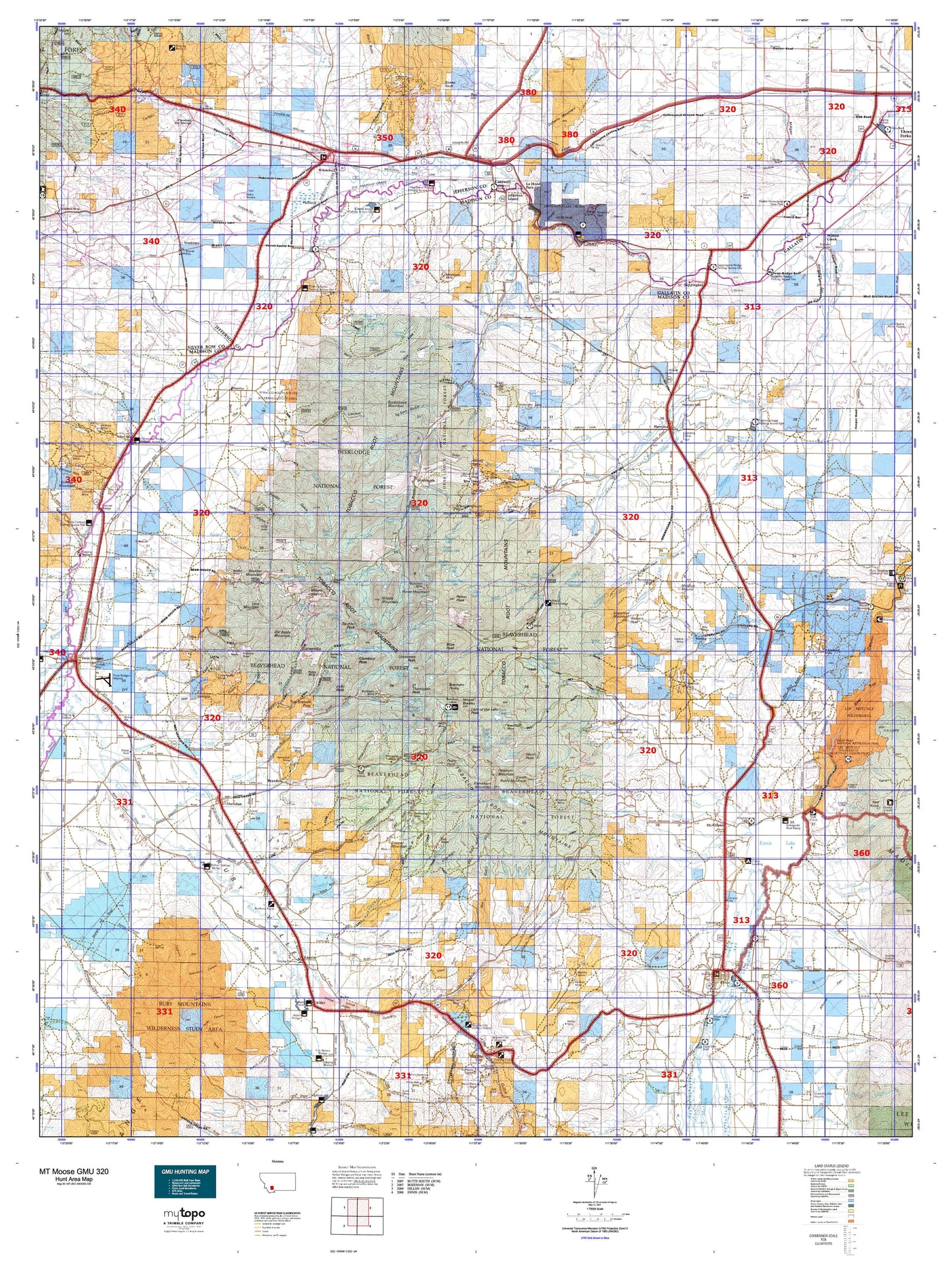 Montana Moose GMU 320 Map Image