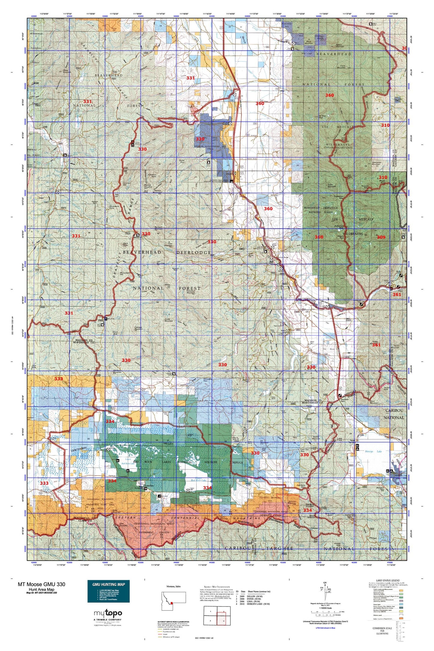 Montana Moose GMU 330 Map Image