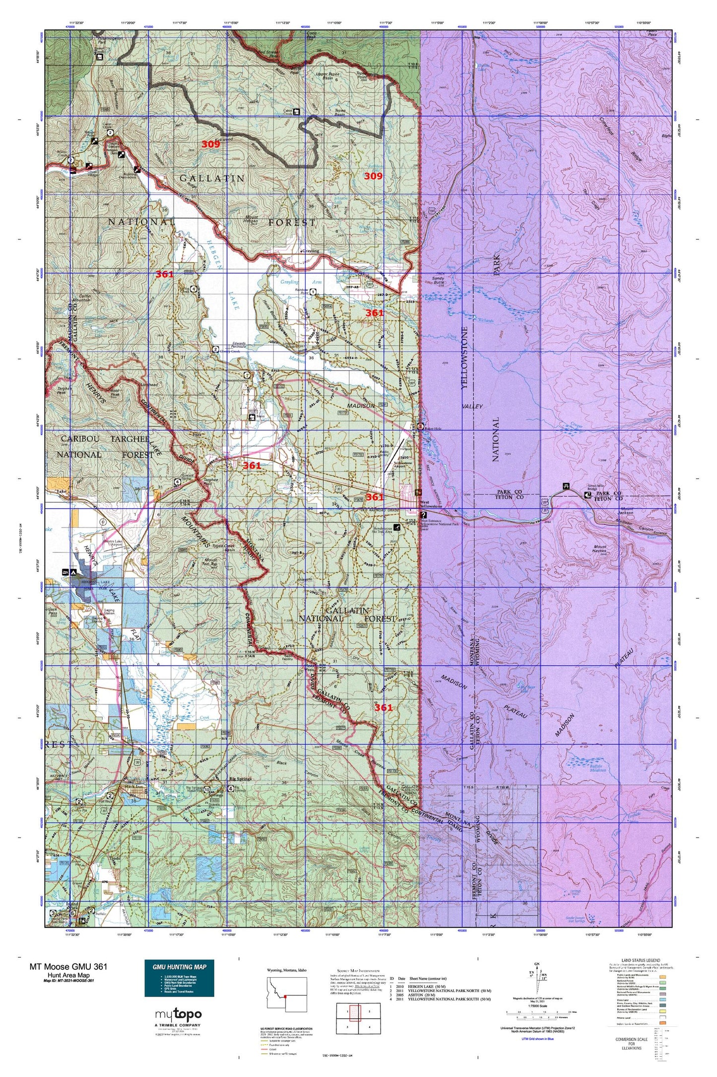 Montana Moose GMU 361 Map Image