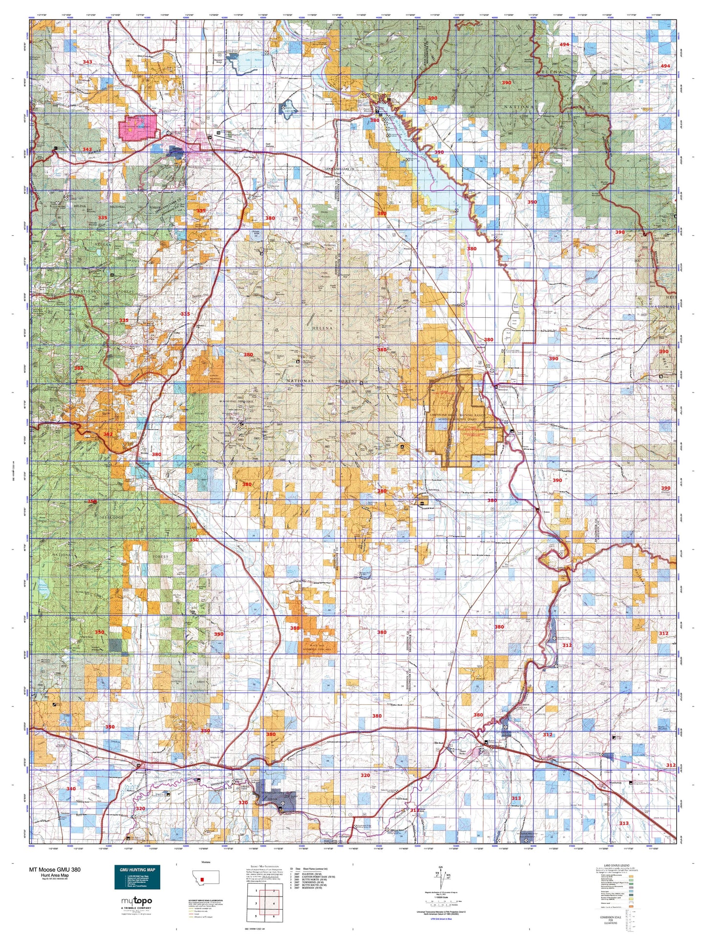 Montana Moose GMU 380 Map Image